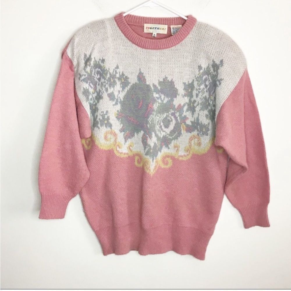 Vintage Pink Grandma Sweater